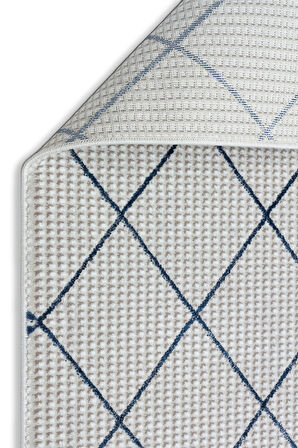 GENOA-54-G Yumuşak Sık Dokuma Modern Geometrik Desenli Salon Halısı-GRİ/VİZON