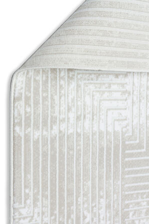 GENOA-55-G Yumuşak Sık Dokuma Modern Salon Koridor Halısı-BEJ