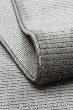 GENOA-61-G Yumuşak Sık Dokuma Modern Salon Koridor Halısı-GRİ