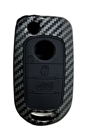 Fiat Egea 500x Sustalı Karbon Anahtar Koruma Kılıfı ve Tuş Koruması 2.Resime Bakınız Lütfen