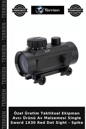 Özel Üretim Taktiksel Ekipman Avcı Ürünü Av Malzemesi Single Sword 1X30 Red Dot Sight - Spike