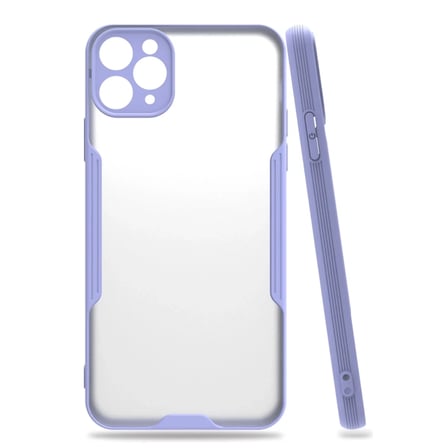 Newface Apple iPhone 11 Pro Max Kılıf Platin Silikon - Lila