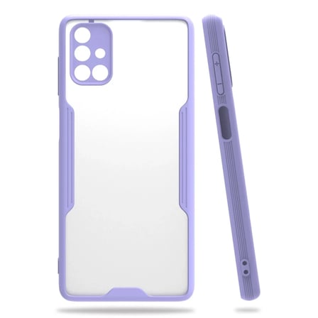 Newface Samsung Galaxy M51 Kılıf Platin Silikon - Lila