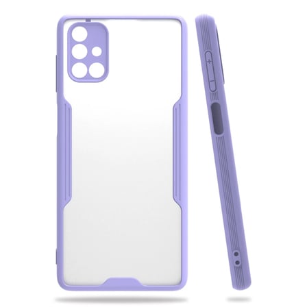 Newface Samsung Galaxy M51 Kılıf Platin Silikon - Lila
