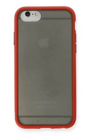 Newface Apple iPhone 6 Kılıf Montreal Silikon Kapak - Kırmızı