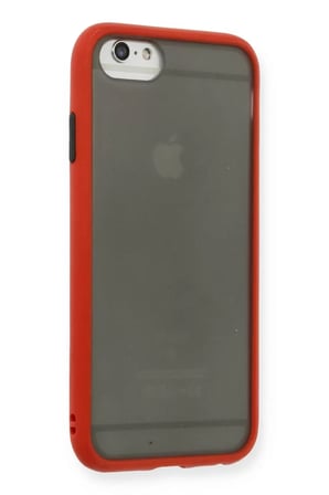 Newface Apple iPhone 6 Kılıf Montreal Silikon Kapak - Kırmızı