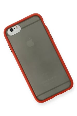 Newface Apple iPhone 6 Kılıf Montreal Silikon Kapak - Kırmızı