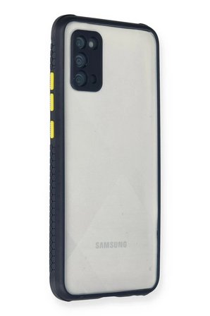 Newface Samsung Galaxy A02S Kılıf Miami Şeffaf Silikon - Lacivert