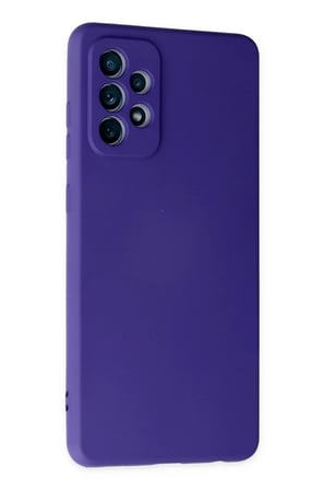 Newface Samsung Galaxy A72 Kılıf Nano içi Kadife Silikon - Mor