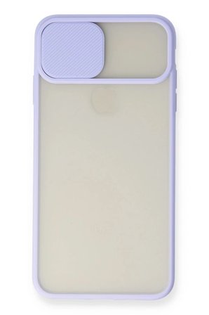 Newface Apple iPhone XS Max Kılıf Palm Buzlu Kamera Sürgülü Silikon - Lila
