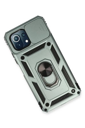 Newface Xiaomi Mİ 11 Lite Kılıf Pars Lens Yüzüklü Silikon - Yeşil