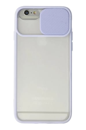 Newface Apple iPhone 6 Kılıf Palm Buzlu Kamera Sürgülü Silikon - Lila