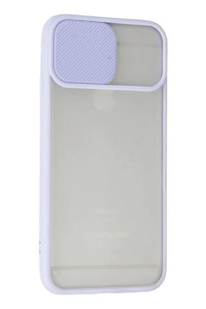 Newface Apple iPhone 6 Kılıf Palm Buzlu Kamera Sürgülü Silikon - Lila