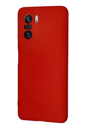Newface Xiaomi Poco F3 Kılıf Nano içi Kadife Silikon - Kırmızı