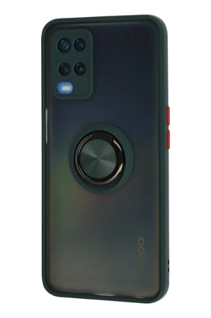 Newface Oppo A54 4G Kılıf Montreal Yüzüklü Silikon Kapak - Yeşil