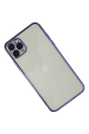 Newface Apple iPhone 11 Pro Kılıf Razer Lensli Silikon - Mor