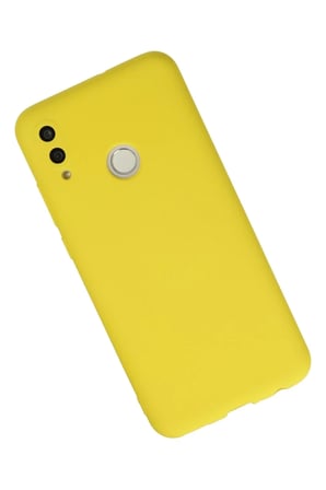 Newface Huawei P Smart 2019 Kılıf Nano içi Kadife Silikon - Sarı