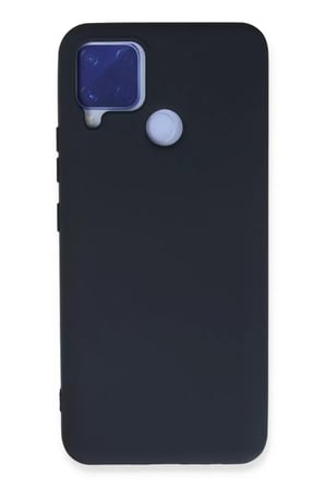 Newface Realme C15 Kılıf Nano içi Kadife Silikon - Lacivert