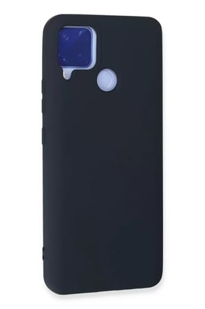 Newface Realme C15 Kılıf Nano içi Kadife Silikon - Lacivert