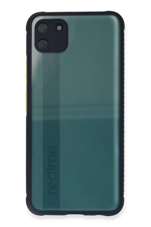 Newface Realme C11 Kılıf Miami Şeffaf Silikon - Lacivert