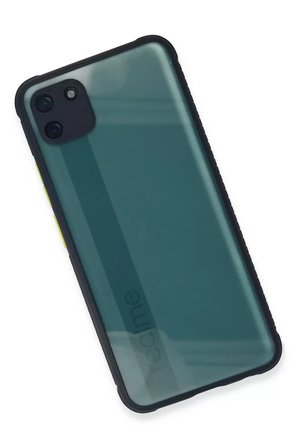 Newface Realme C11 Kılıf Miami Şeffaf Silikon - Lacivert