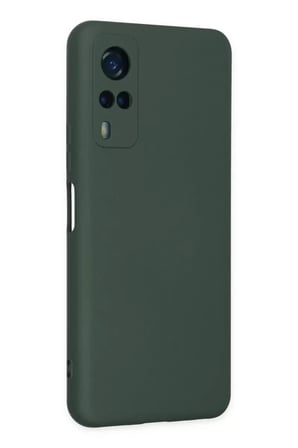 Newface Vivo Y53S Kılıf Nano içi Kadife Silikon - Koyu Yeşil