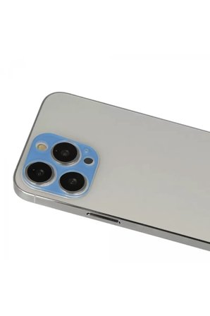 Newface Apple iPhone 13 Pro Max Rainbow Kamera Lens Koruma Cam - Mavi