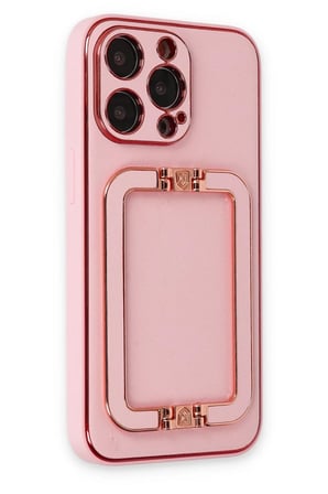 Newface Apple iPhone 13 Pro Max Kılıf Coco Elit Kapak - Pembe