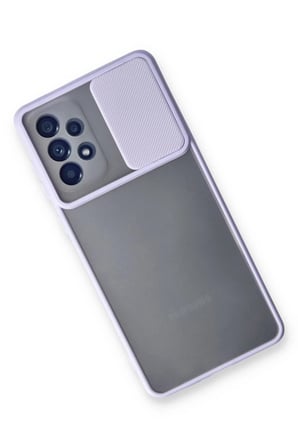 Newface Samsung Galaxy A33 5G Kılıf Palm Buzlu Kamera Sürgülü Silikon - Lila