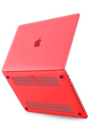 Newface Apple Macbook Pro 13 2021 Macbook Buzlu Kapak - Kırmızı