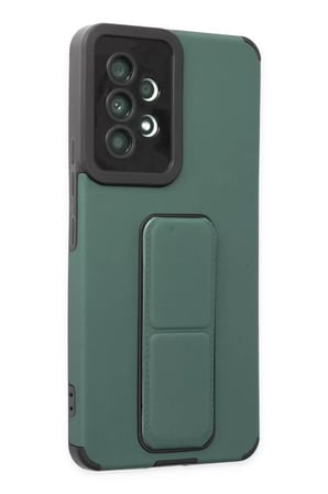 Newface Samsung Galaxy A53 5G Kılıf Mega Standlı Silikon - Yeşil