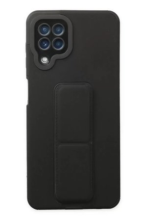 Newface Samsung Galaxy A22 Kılıf Mega Standlı Silikon - Siyah