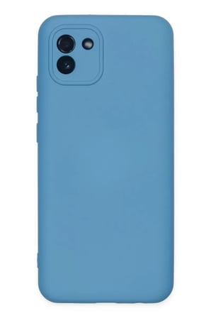 Newface Samsung Galaxy A03 Kılıf Nano içi Kadife Silikon - Mavi