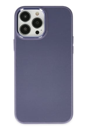 Newface Apple iPhone 13 Pro Kılıf Asya Deri Silikon - Mor