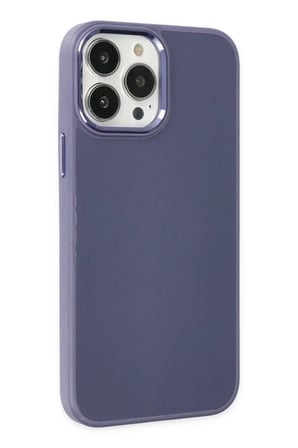 Newface Apple iPhone 13 Pro Kılıf Asya Deri Silikon - Mor