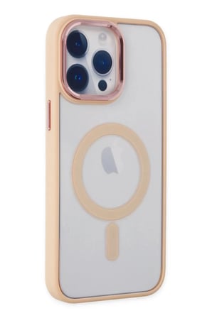 Newface Apple iPhone 14 Pro Kılıf Room Magneticsafe Silikon - Pudra