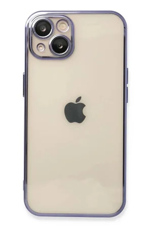 Newface Apple iPhone 14 Kılıf Razer Lensli Silikon - Mor