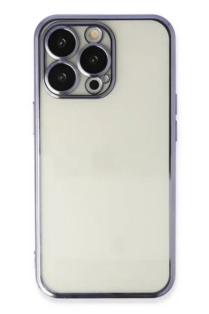 Newface Apple iPhone 14 Pro Max Kılıf Razer Lensli Silikon - Mor