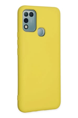 Newface İnfinix Hot 10 Play Kılıf Nano içi Kadife Silikon - Sarı