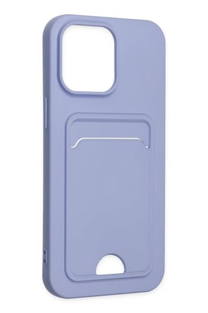 Newface Apple iPhone 14 Pro Kılıf Kelvin Kartvizitli Silikon - Lila