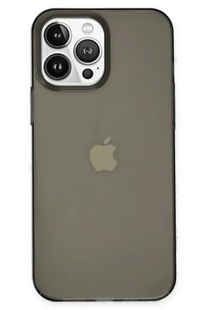 Newface Apple iPhone 14 Pro Kılıf Pc Sert Şeffaf Kapak - Siyah