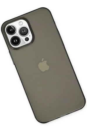 Newface Apple iPhone 14 Pro Kılıf Pc Sert Şeffaf Kapak - Siyah