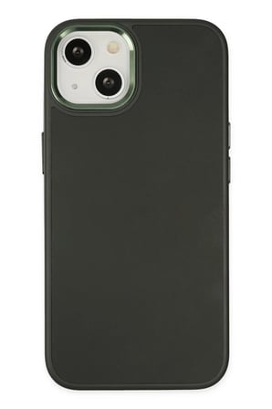 Newface Apple iPhone 14 Plus Kılıf Asya Deri Silikon - Koyu Yeşil