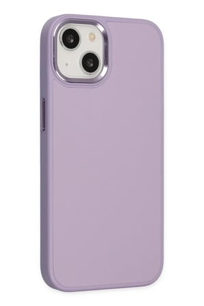 Newface Apple iPhone 14 Plus Kılıf Asya Deri Silikon - Lila