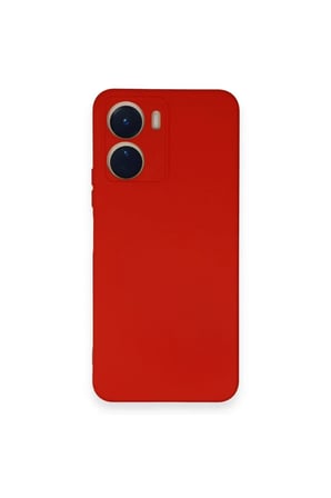 Newface Vivo Y16 Kılıf Nano içi Kadife Silikon - Kırmızı