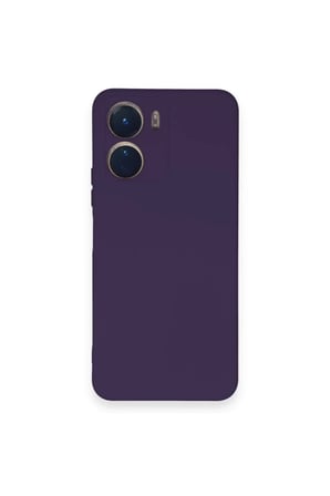 Newface Vivo Y16 Kılıf Nano içi Kadife Silikon - Mor