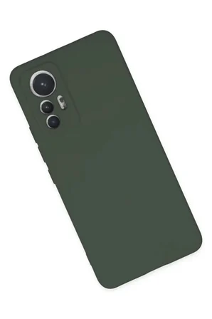 Newface Xiaomi Mi 12 Lite Kılıf Nano içi Kadife Silikon - Koyu Yeşil