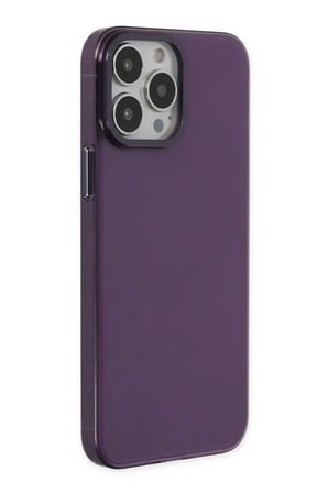 Newface Apple iPhone 13 Pro Max Kılıf Anka PC Sert Metal Kapak - Mor
