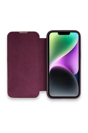 Newface Apple iPhone 13 Pro Max Kılıf Dolpin Kapaklı - Derin Mor