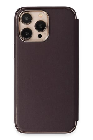 Newface Apple iPhone 13 Pro Max Kılıf Dolpin Kapaklı - Derin Mor